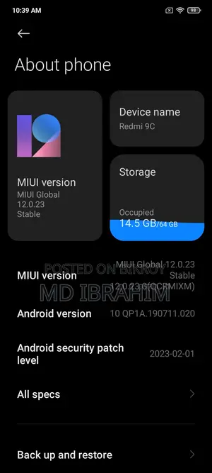 Xiaomi Redmi 9C 3/64 (Used)