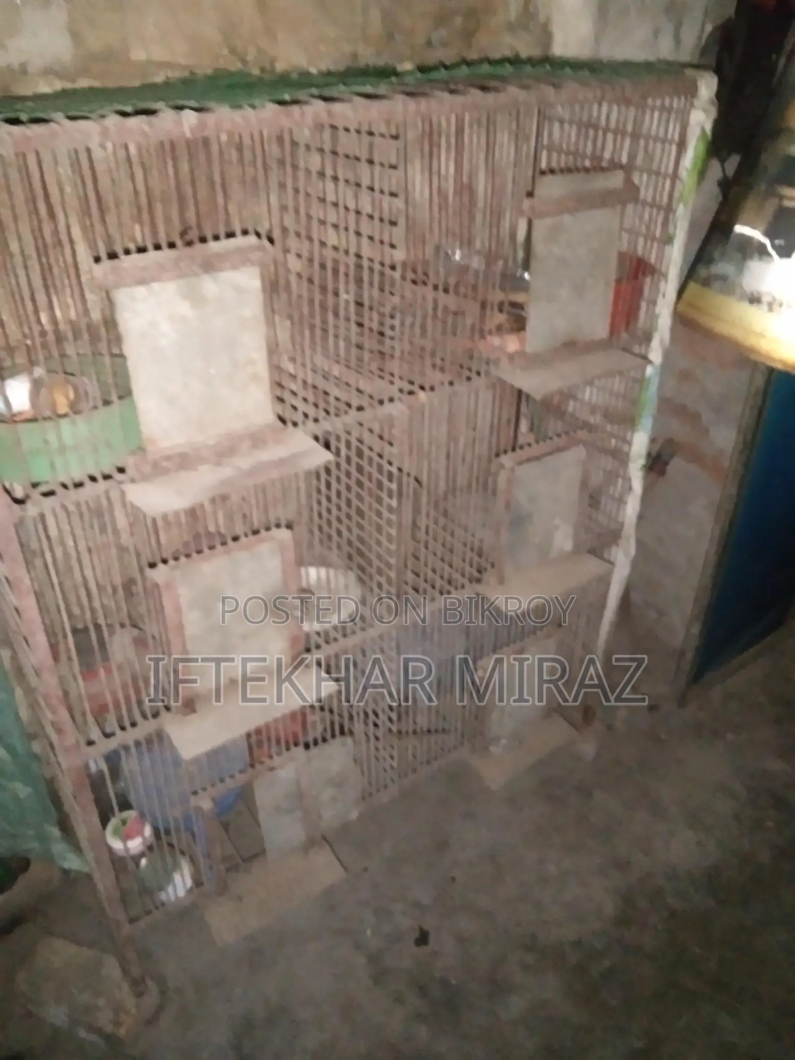 This cage is for sale, suitable for both chickens or pigeons.