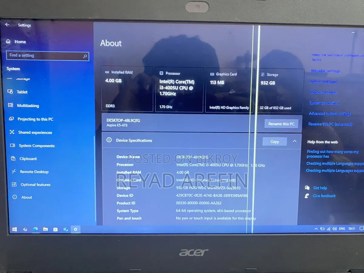 Acer Laptop For Sale