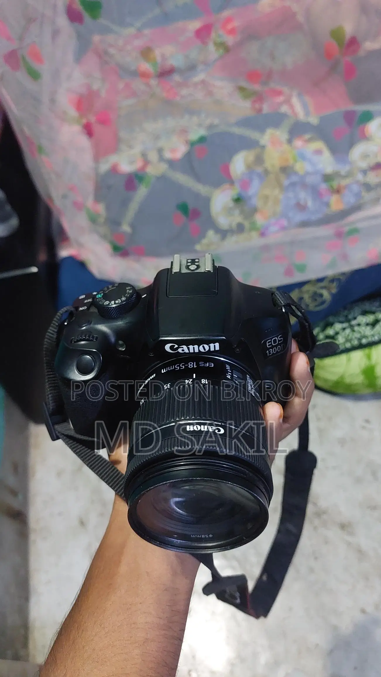 Canon 1300d DSLR Camera (Good Condition) + Lens