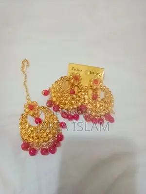Necklace, Tikli, Earrings