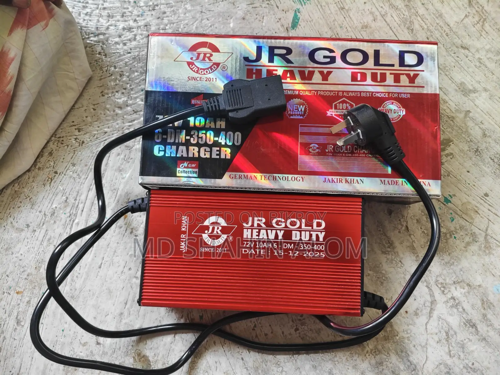 Jr Gold Heavy Duty 72v 10a Battery Charger 6-dm-350-400 Compatible