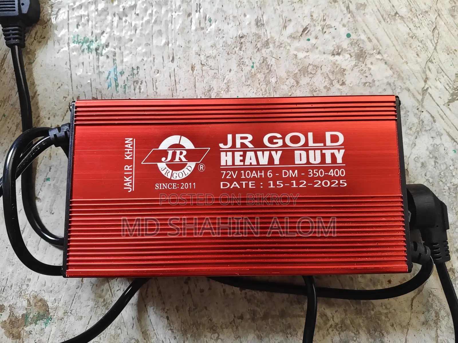 Jr Gold Heavy Duty 72v 10a Battery Charger 6-dm-350-400 Compatible