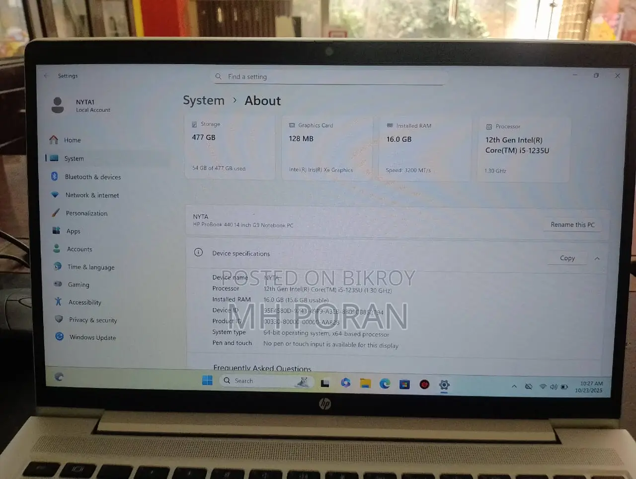 Hp Probook 440 G9 I5, 12 Generation FHD Laptop
