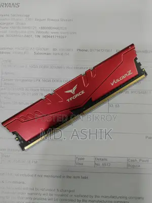 Team Vulcan and Corsair 16GB 3200MHz RAM