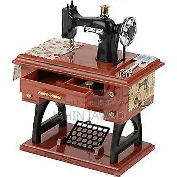 Vintage Sewing Machine Music Box