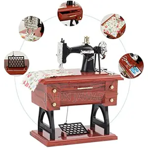 Vintage Sewing Machine Music Box