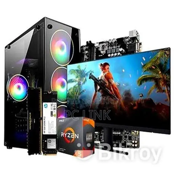 AMD Ryzen5 5600G Gaming PC, RAM 8GB/128GB M.2 & 500GB-19’’ DELL / HP