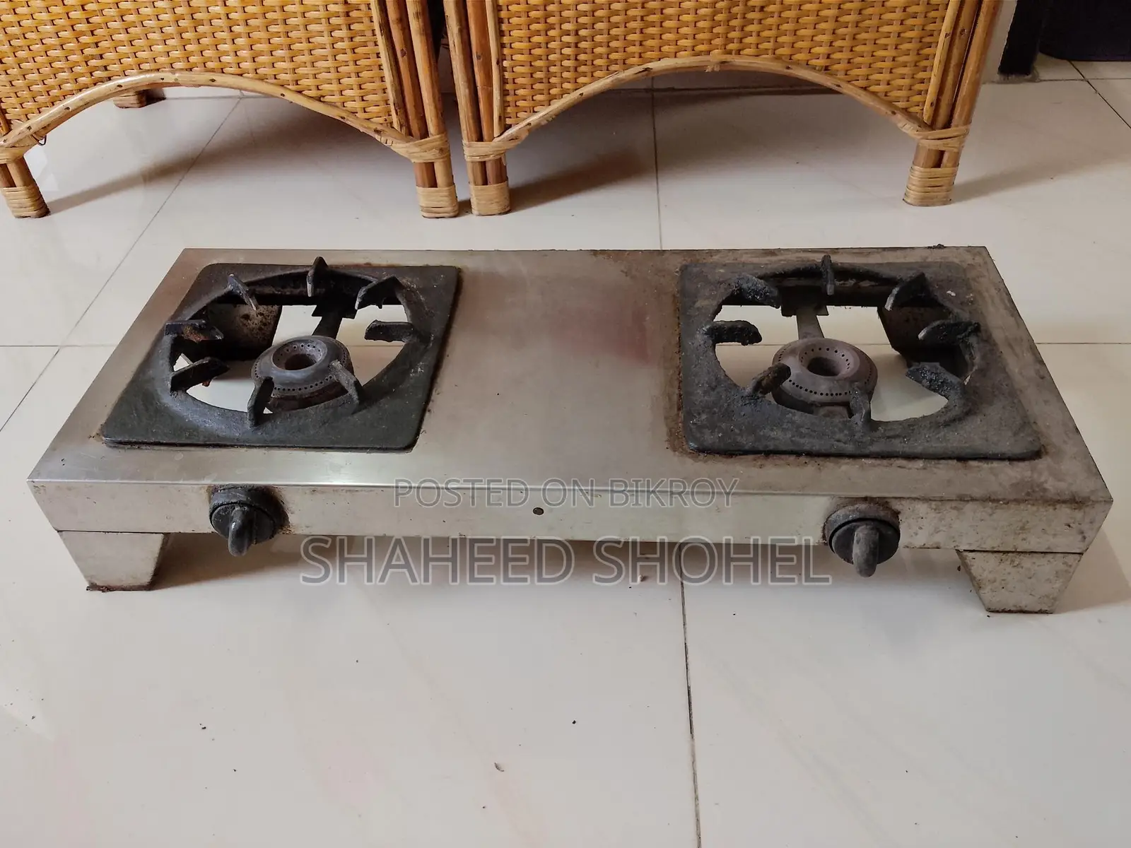 লাইন গ্যাস এর ডাবল বারনার চুলা