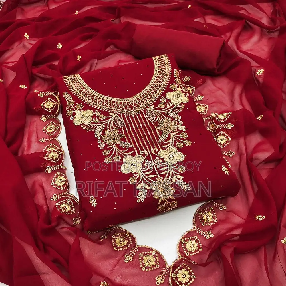 এমব্রয়ডারি জর্জেট থ্রি পিস
