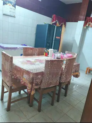 6-Chair Dining Table Made of Chittagong Teak Wood