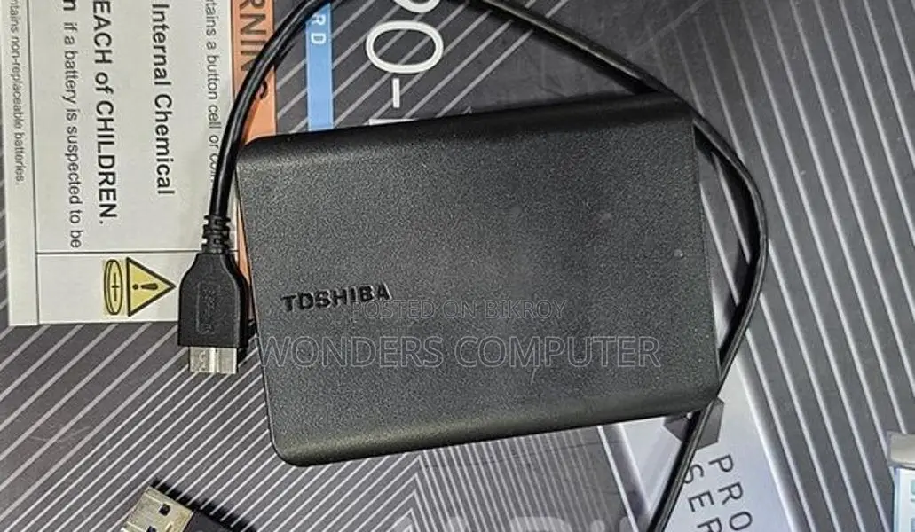 Toshiba Canvio Basic A5 2TB USB 3.2 Black External HDD 100% Health