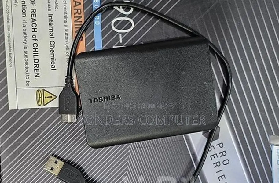 Toshiba Canvio Basic A5 2TB USB 3.2 Black External HDD 100% Health