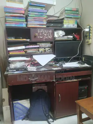 Reading and Computer Table with Glass