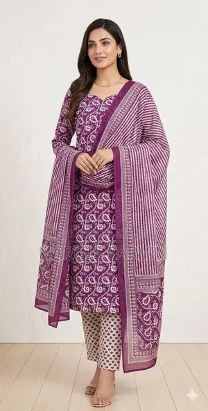 Indian Design Premium Quality Jaipuri Three-Piece