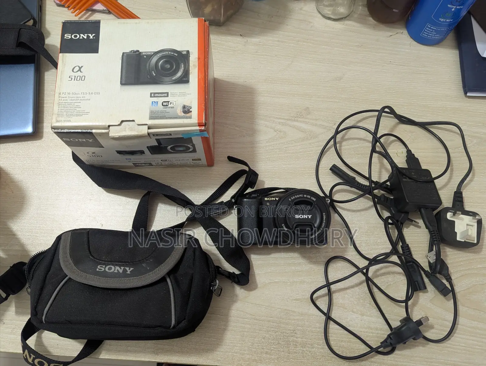 Sony A5100 Mirrorless Camera With Lens, Original Charger Box.