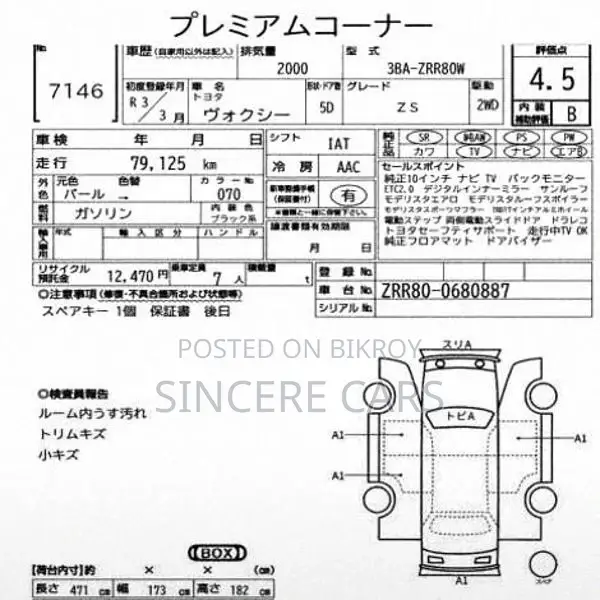 Toyota Voxy Sunroof Moon roof 2021