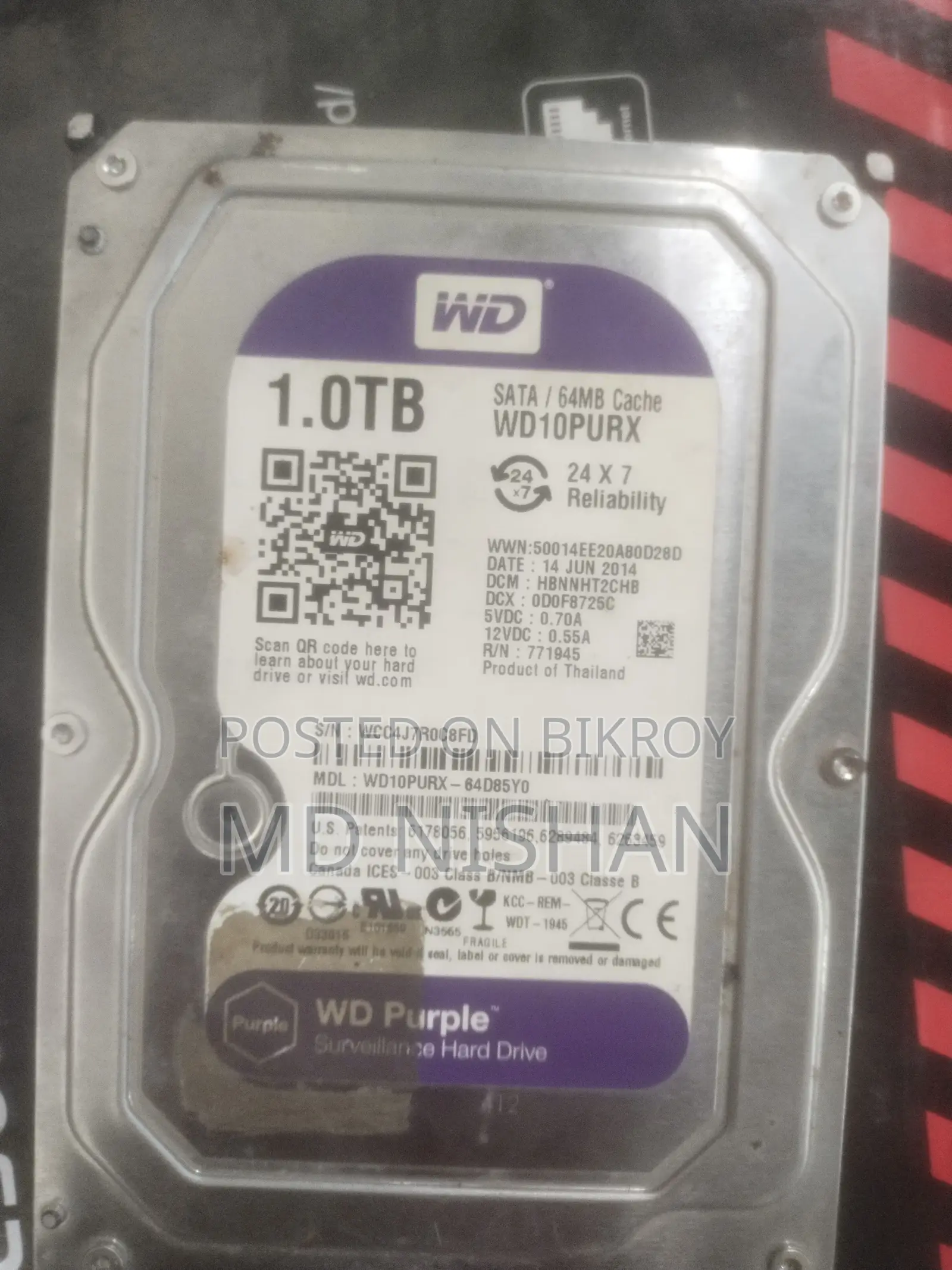 Western Digital 1TB Purple HDD