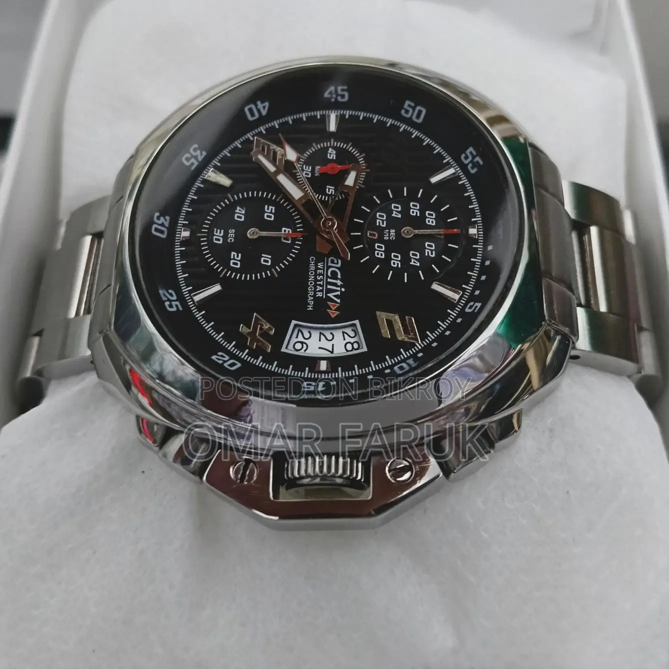 Activa Westar Chronograph Stainless Steel Men's Wrist Watch