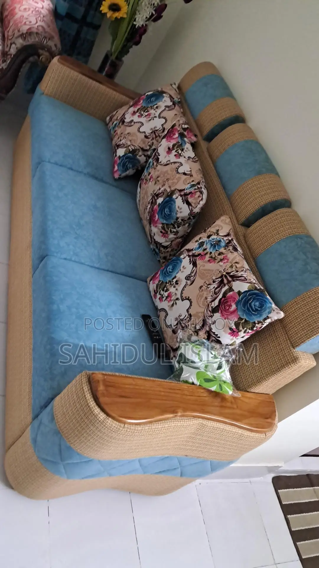 Teak wood sofa for sale.