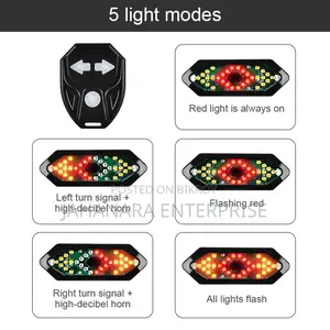 Bike Turn Signals Remote Control Bicycle Direction Indicator Mtb Led