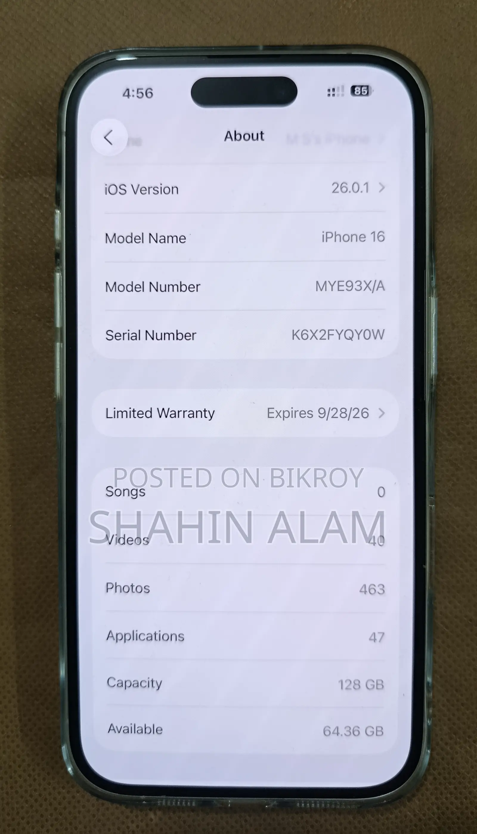 Apple iPhone 16 Australia (Used)