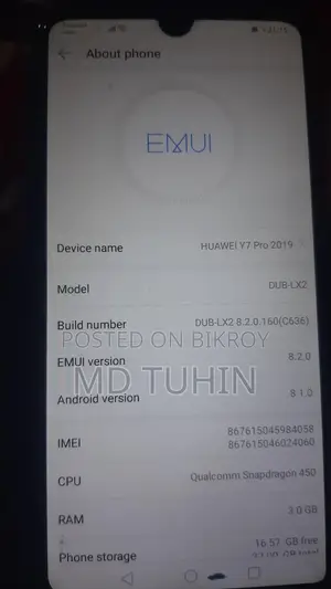 Huawei Y7 Prime (Used)