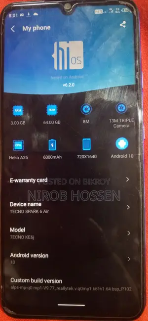 Tecno Spark 6 Air (Used)