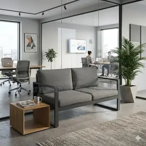 Two-Seater Iron Sofa - 03 (Long-Lasting Modern Office Furniture)