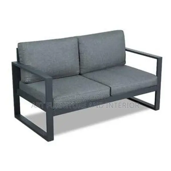 Two Seater Iron Sofa - 03 ( Long Durable Modern Office )