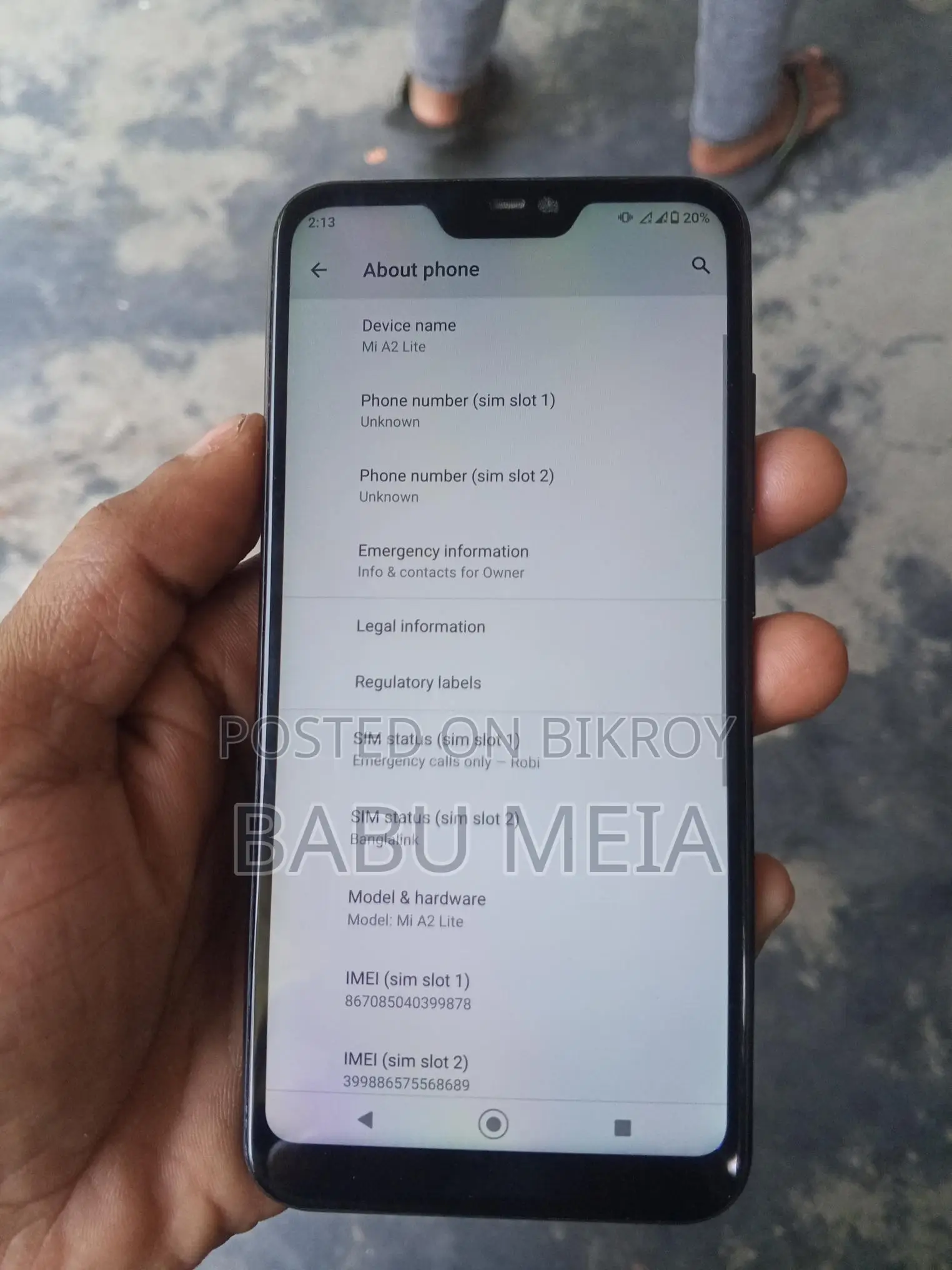 Xiaomi Mi A2 Lite RAM 4 ROM 64 (Used)