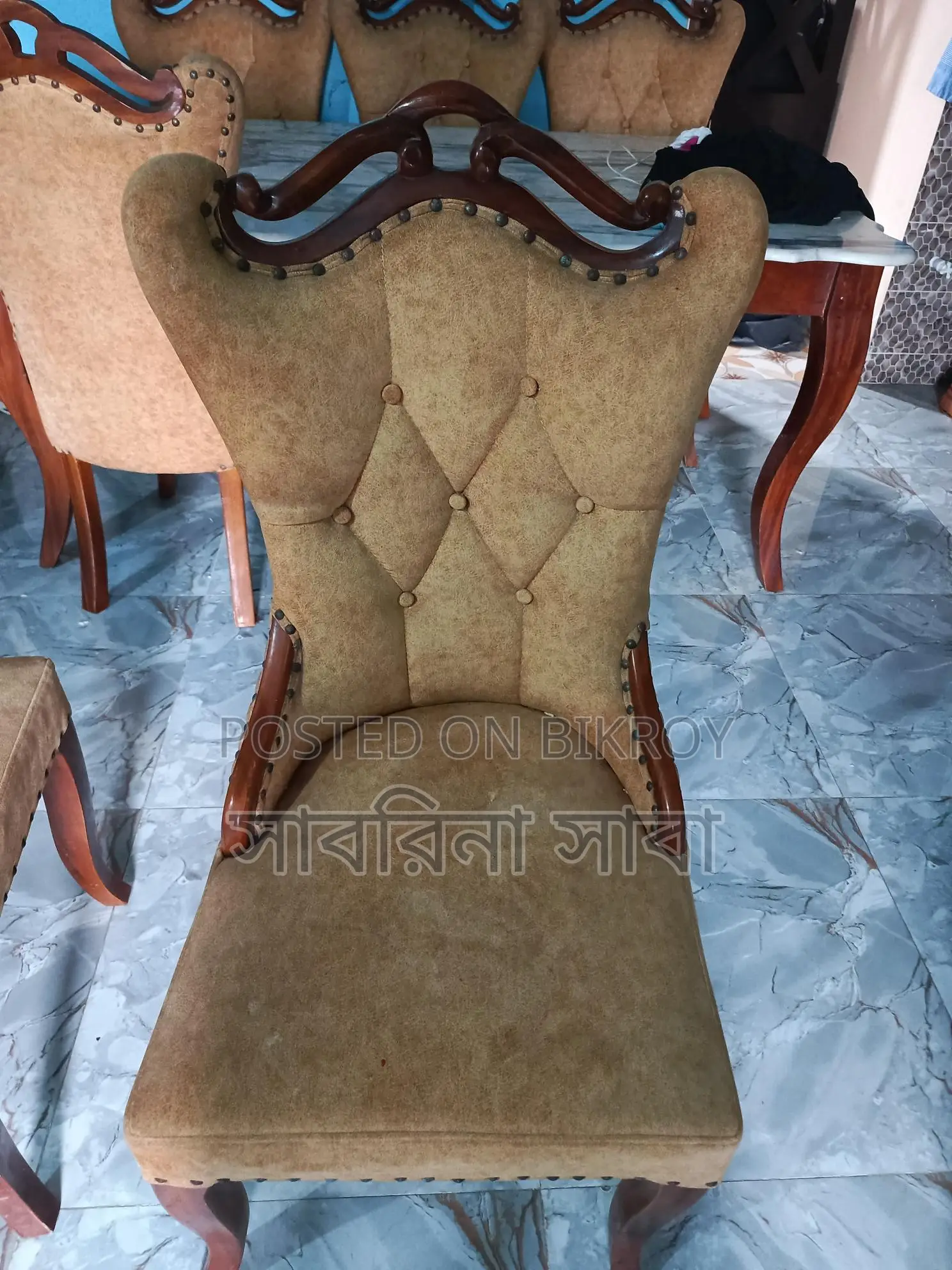 র্বেল ডাইনিং টেবিল ৬ চেয়ারসহ