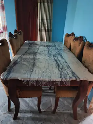 র্বেল ডাইনিং টেবিল ৬ চেয়ারসহ