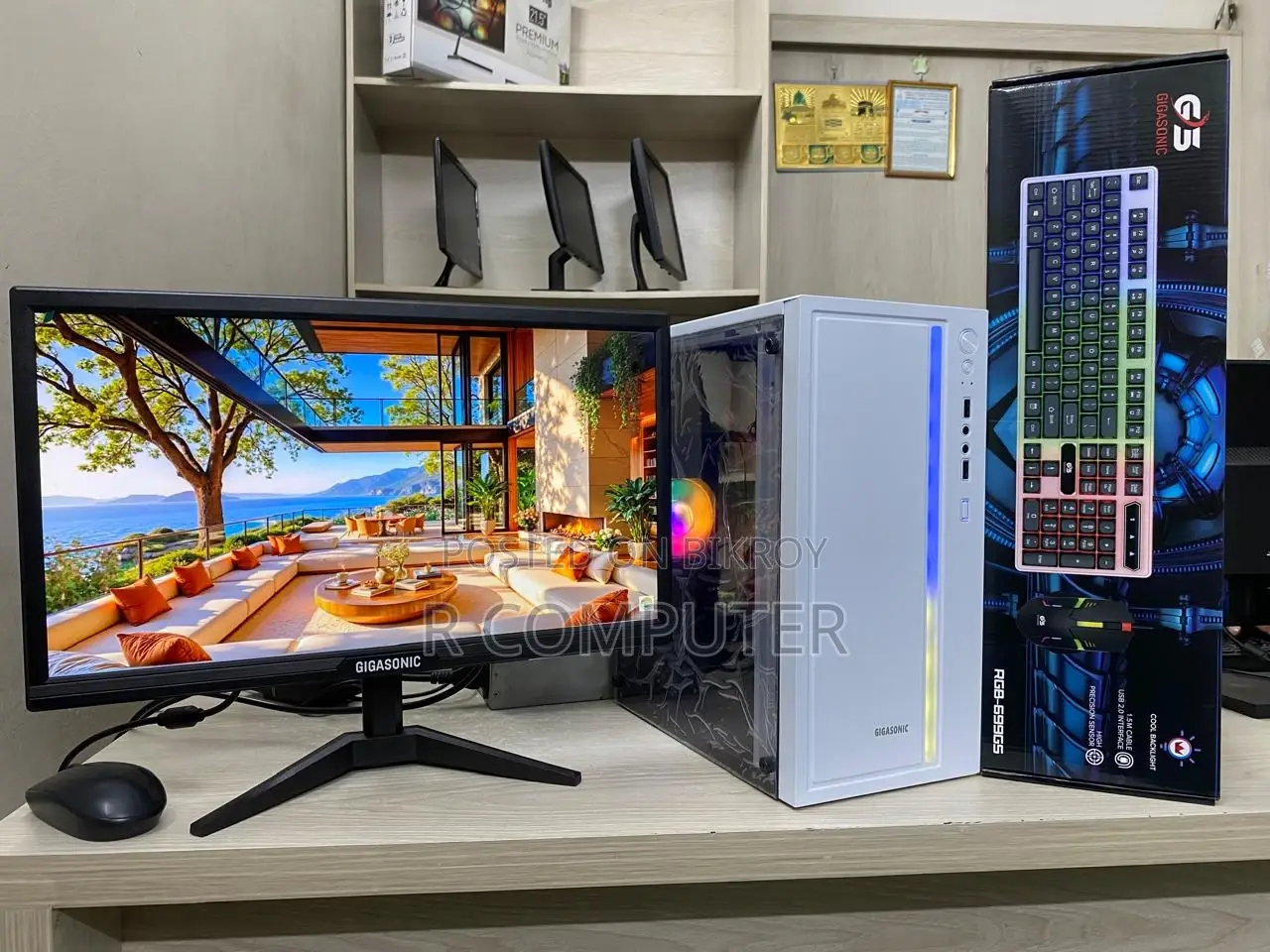 New Desktop Computer-19" Monitor+Core i5-6th Gen+NVMe SSD 256GB+RAM 8GB