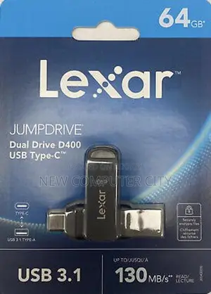 Lexar JumpDrive Dual Drive D400 64GB USB 3.1 Type-C Pen