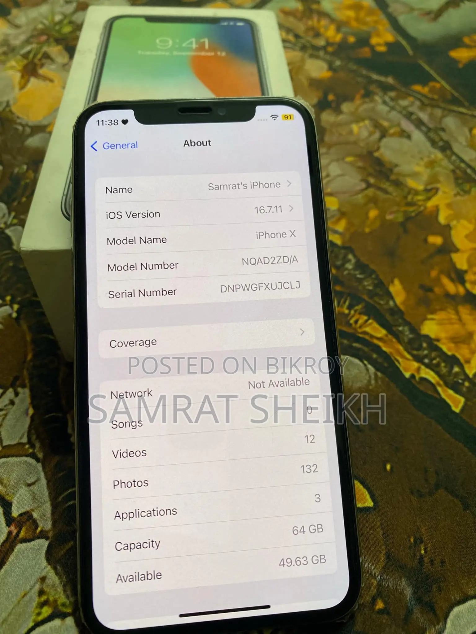 Apple iPhone X 64GB (Used)