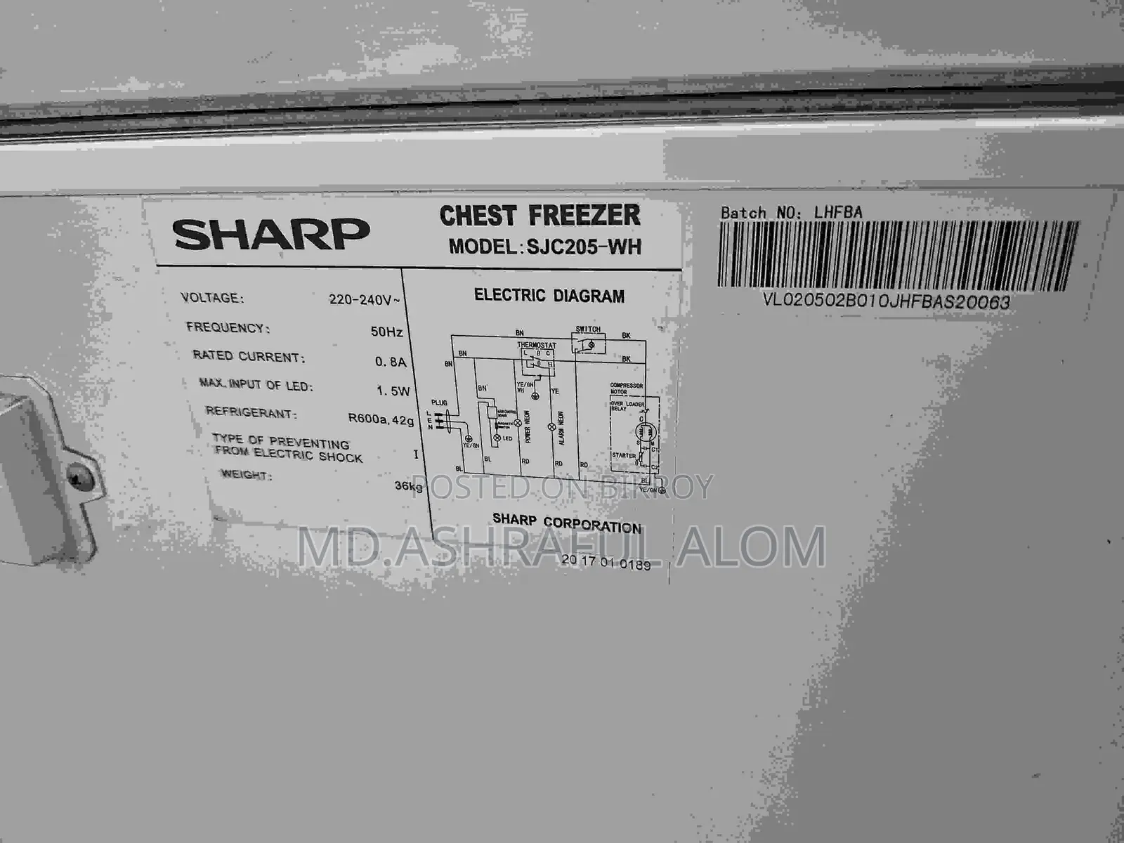 Sharp Chest Freezer