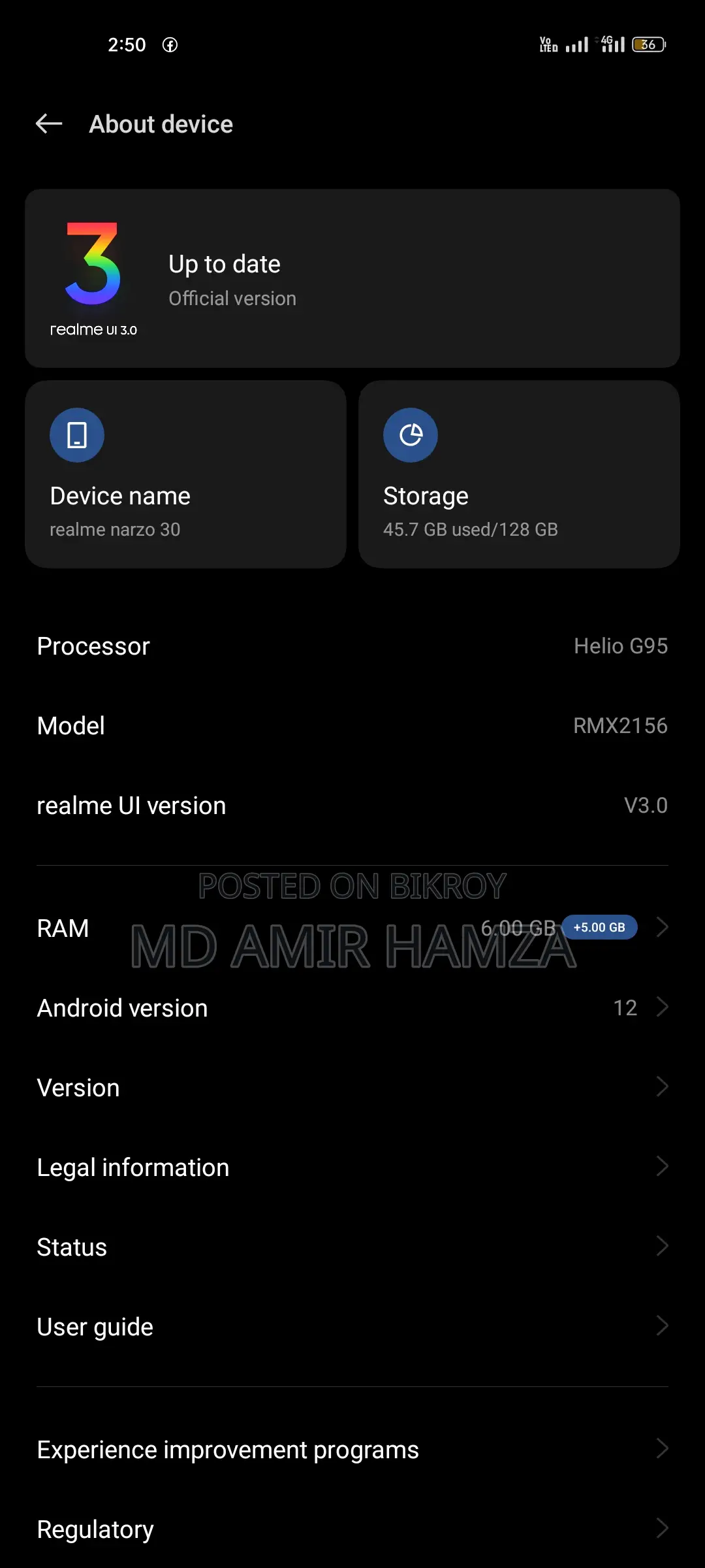 Realme Narzo 30 Display Changed (Used)