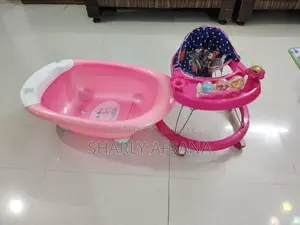 Kid's walker, bathtub, and mini table combo for sale!