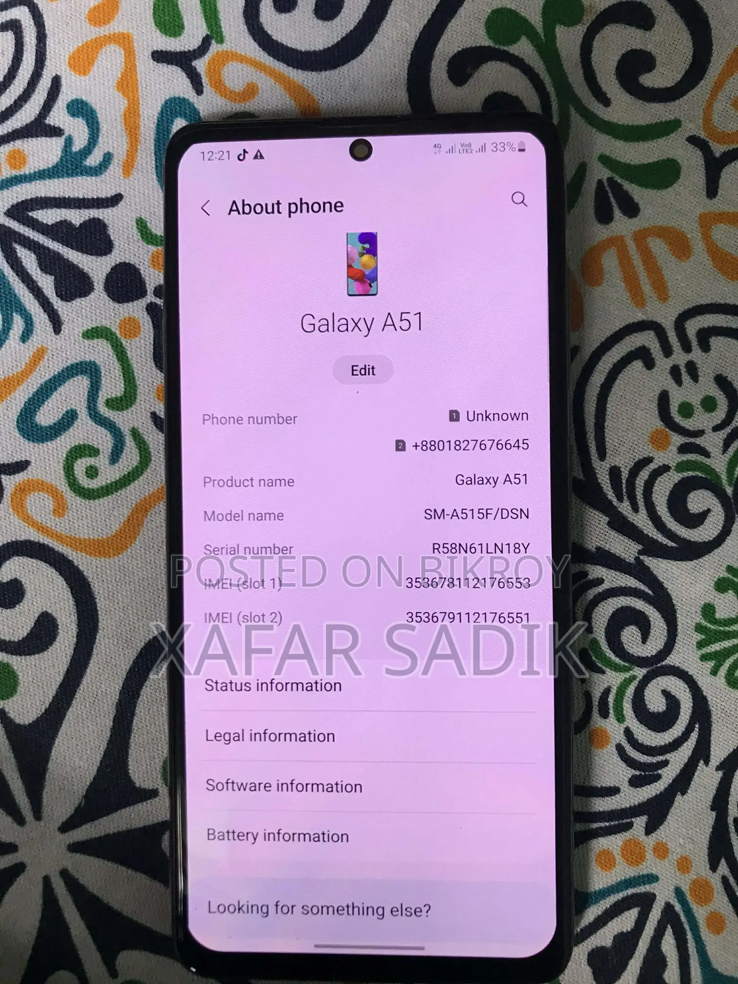 Samsung Galaxy A51 (Used)