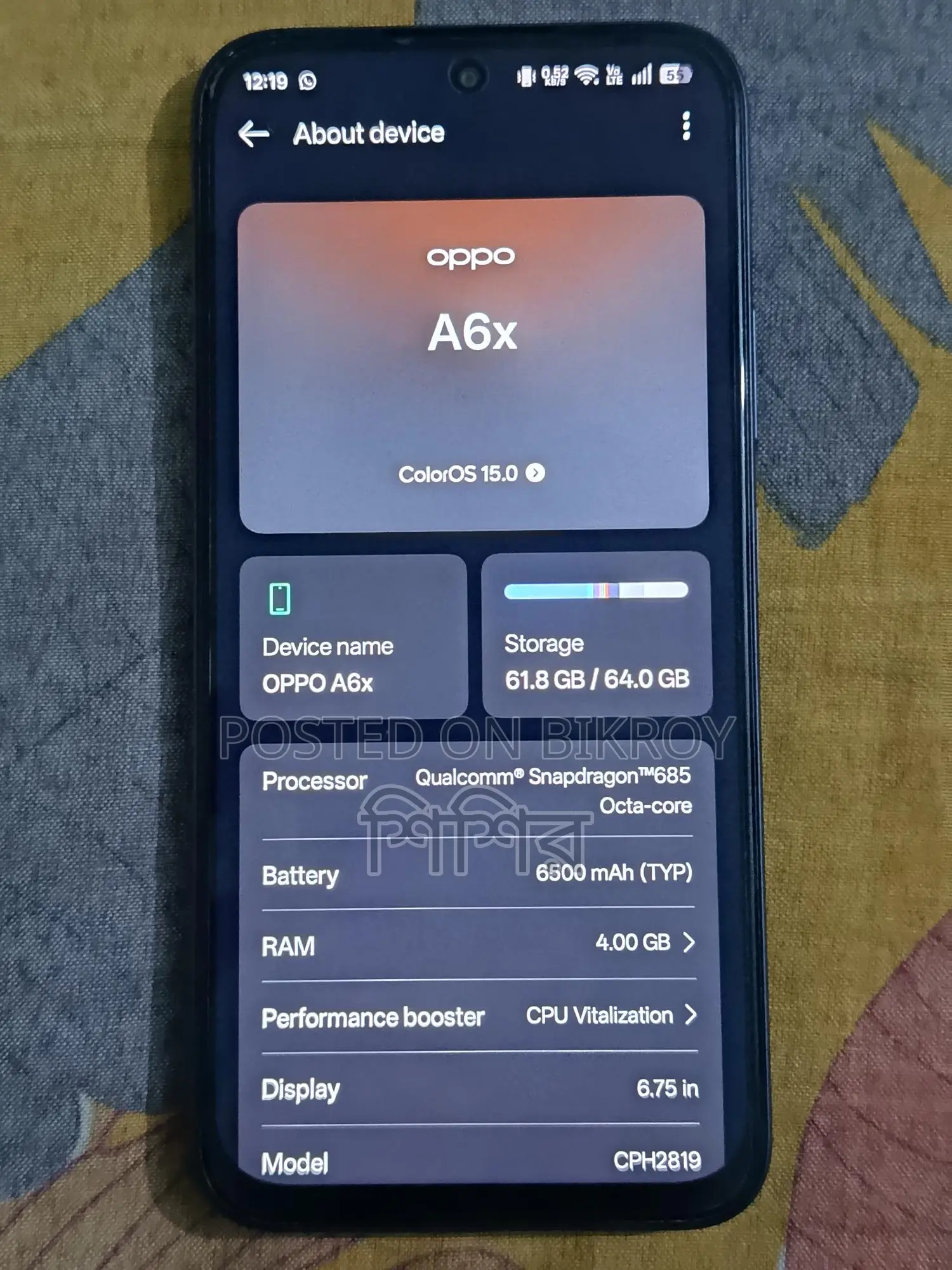 OPPO A6x 5G 2025 (Used)