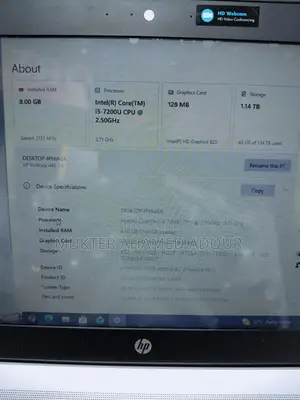 HP ProBook 440 G4, (RAM: 8GB,SSD:256GB, storage 1.14 TB, )