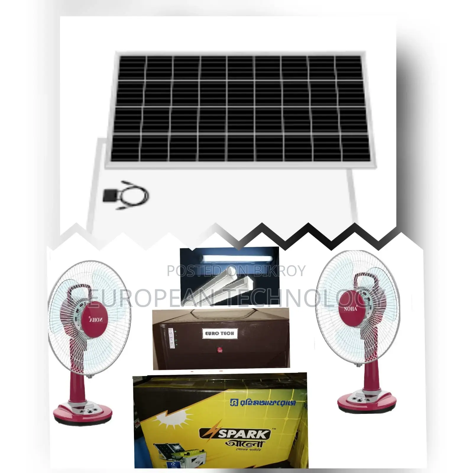 2 Big Fan 5 Light 15-Hour Solar IPS Package