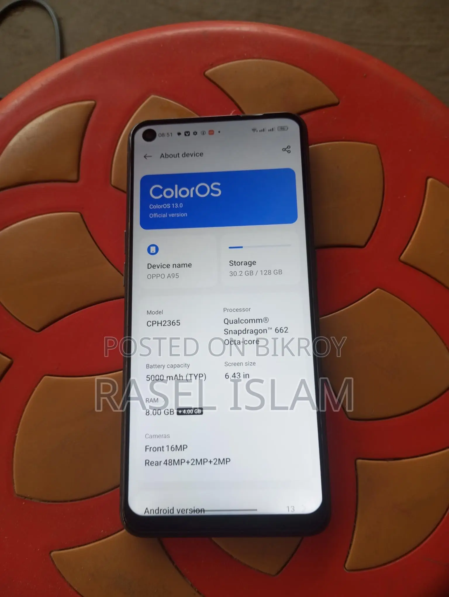 OPPO A95 8GB RAM 128GB ROM (Used)