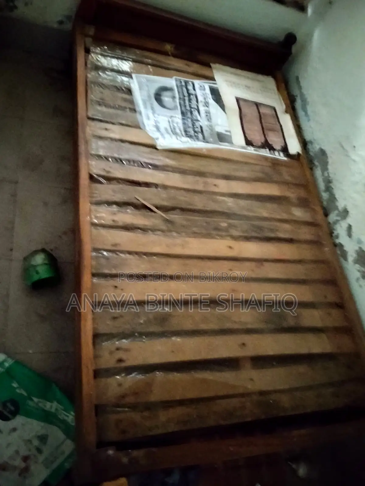Two high-quality, sturdy wooden beds for sale.