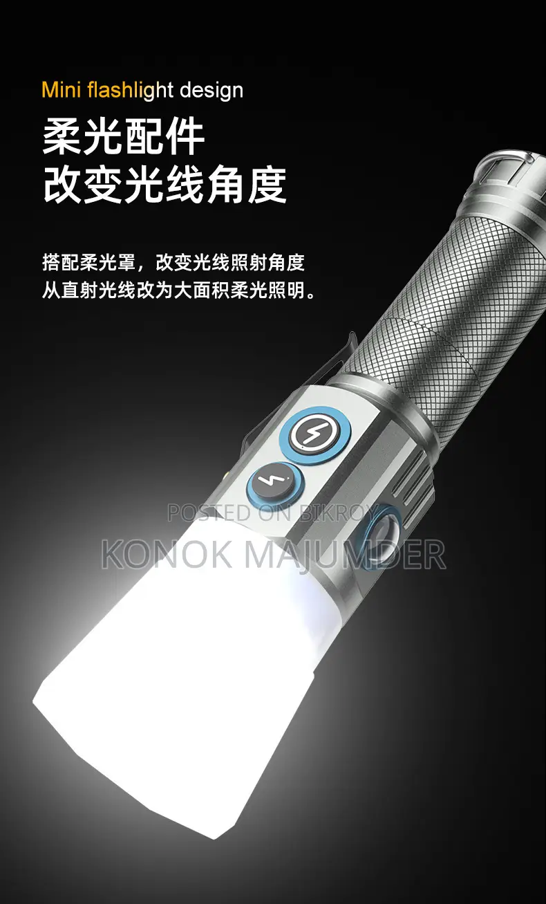 Silver Fox Three-Eyed Monster Flashlight with Magnet