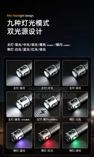 Silver Fox Three-Eyed Monster Flashlight with Magnet