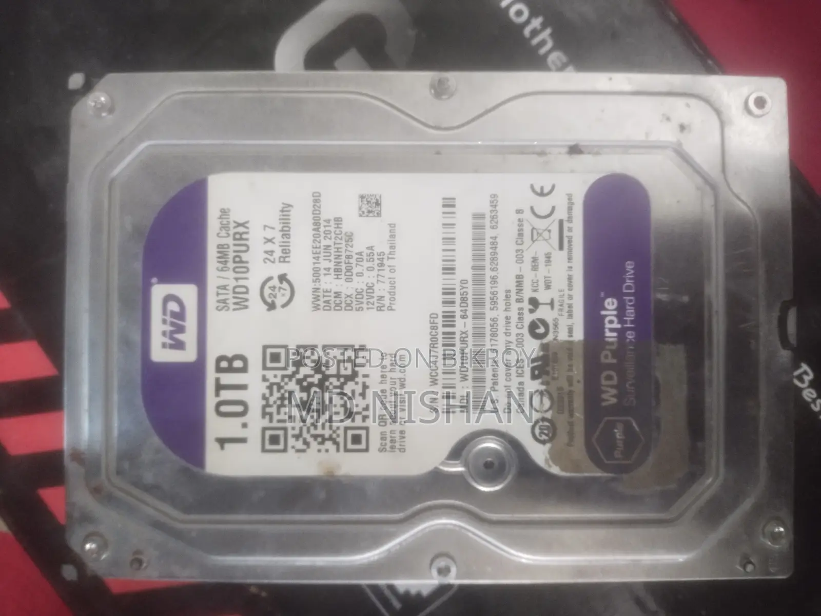 Western Digital 1TB Purple HDD WD10PURX