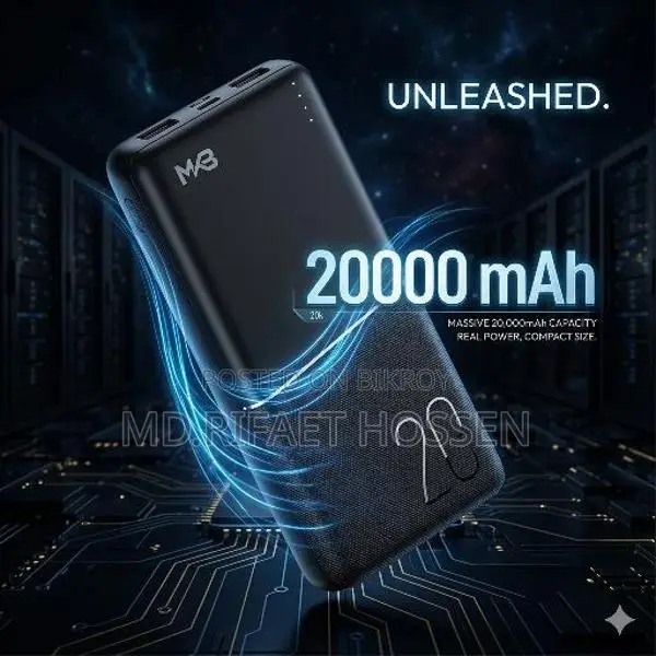 Massive Battery Capacity: with a 20000mah Capacity, You Can Charge