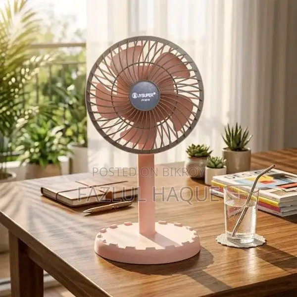 jy super jy2218 Rechargeable Table Fan 4000 mAh Lithium battery